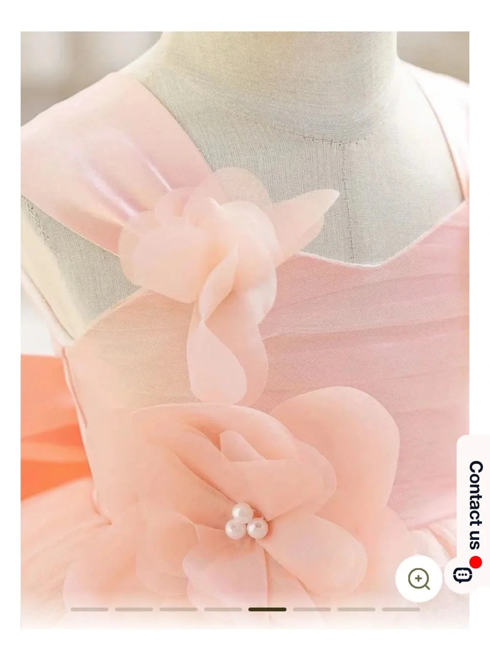 Pink Tulle Floral Toddler Dress